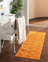 Lattice Garden Collection Area Rug - Arborville (Orange) Runner Orange  lifestyle 11
