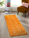 Lattice Garden Collection Area Rug - Arborville (Orange) Runner Orange  lifestyle 19