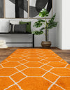 Lattice Garden Collection Area Rug - Arborville (Orange) Runner Orange  lifestyle 21