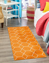 Lattice Garden Collection Area Rug - Arborville (Orange) Runner Orange  lifestyle 33