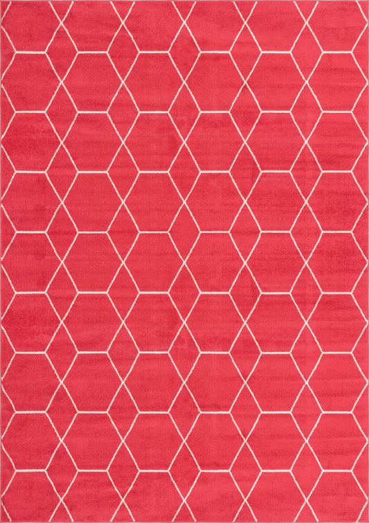 Lattice Garden Collection Area Rug - Arborville (Pink) Rectangle Pink Main