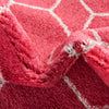 Lattice Garden Collection Area Rug - Arborville (Pink) Round Pink  lifestyle 5