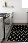 Lattice Garden Collection Area Rug -  Pergolatown (Black) Rectangle Black  lifestyle 22