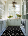 Lattice Garden Collection Area Rug -  Pergolatown (Black) Rectangle Black  lifestyle 25