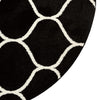 Lattice Garden Collection Area Rug -  Pergolatown (Black) Round Black  lifestyle 8