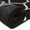 Lattice Garden Collection Area Rug -  Pergolatown (Black) Round Black  lifestyle 17