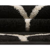 Lattice Garden Collection Area Rug -  Pergolatown (Black) Round Black  lifestyle 19