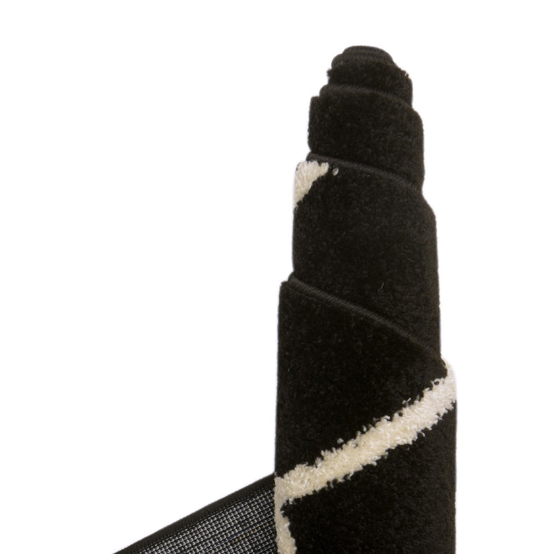 Lattice Garden Collection Area Rug -  Pergolatown (Black) Runner Black  lifestyle 35