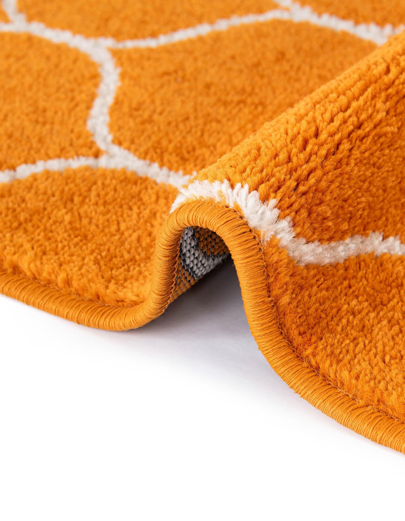 Lattice Garden Collection Area Rug -  Pergolatown (Orange) Rectangle Orange  lifestyle 17
