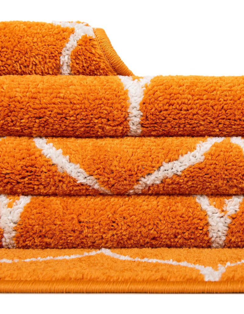 Lattice Garden Collection Area Rug -  Pergolatown (Orange) Rectangle Orange  lifestyle 21