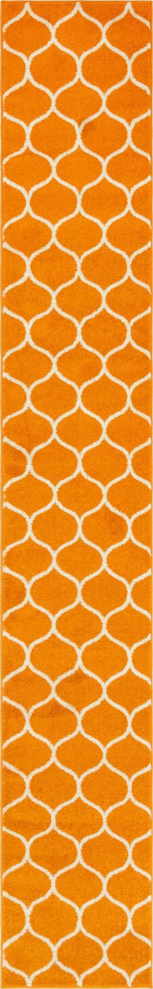 Lattice Garden Collection Area Rug -  Pergolatown (Orange) Runner Orange Main
