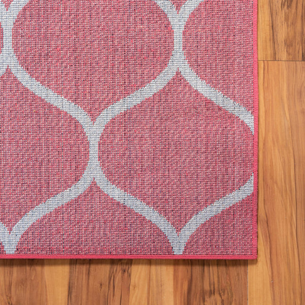 Lattice Garden Collection Area Rug -  Pergolatown (Pink) Rectangle Pink  lifestyle 8