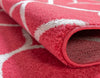 Lattice Garden Collection Area Rug -  Pergolatown (Pink) Round Pink  lifestyle 5