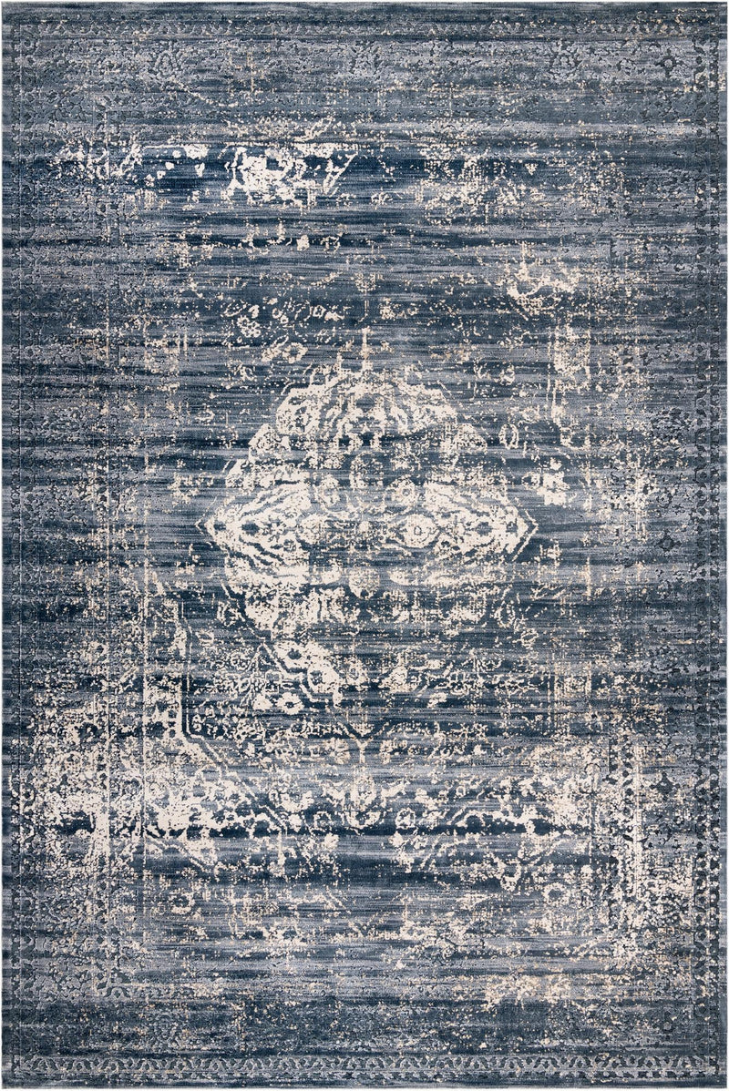 Coastal Manor Collection Area Rug -  Dunes Rectangle Gray Blue  lifestyle 2