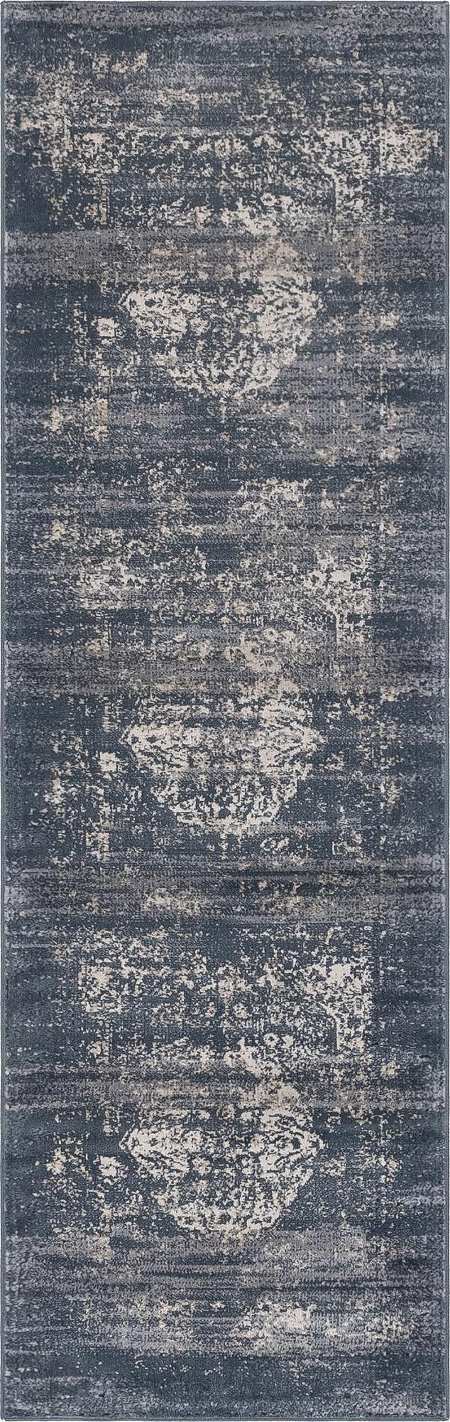 Coastal Manor Collection Area Rug -  Dunes Runner Gray Blue  lifestyle 65