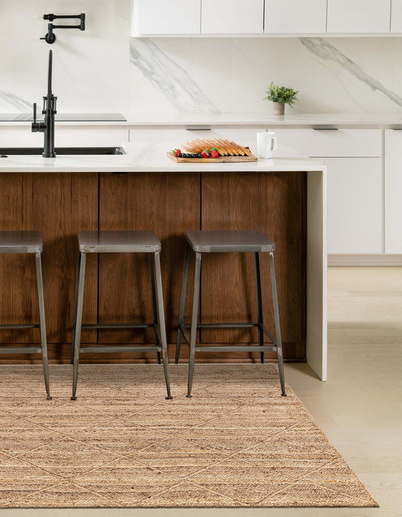 Woven Seaside Jute Collection Area Rug - Harbor Cove Rectangle Natural  lifestyle 30