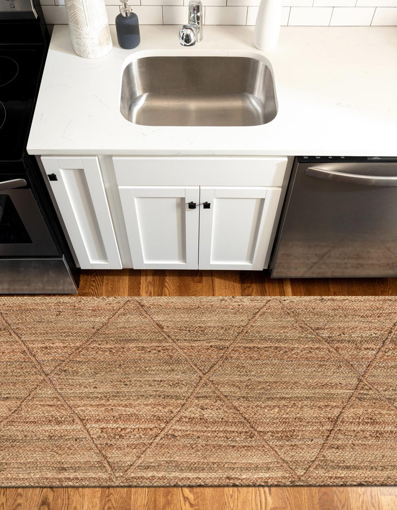 Woven Seaside Jute Collection Area Rug - Harbor Cove Runner Natural  lifestyle 155