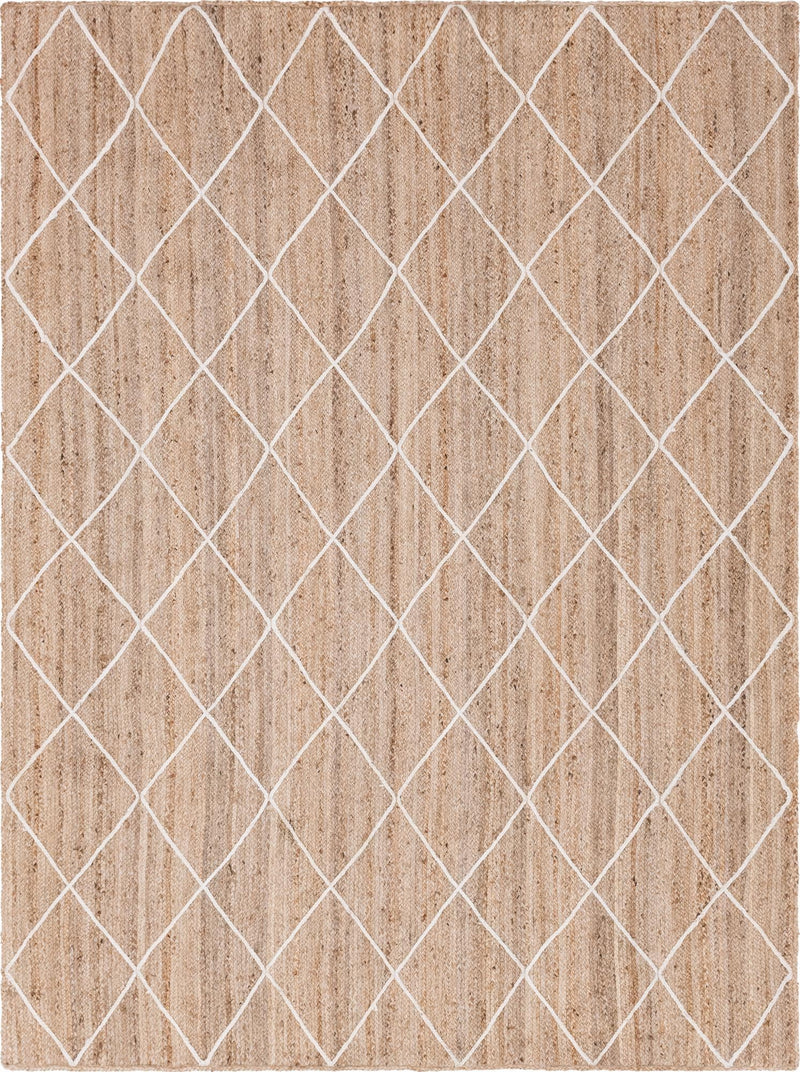 Woven Seaside Jute Collection Area Rug - Harbor Cove Rectangle White  lifestyle 7