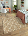 Woven Seaside Jute Collection Area Rug - Harbor Cove Rectangle White  lifestyle 60