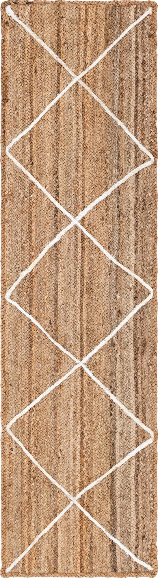 Woven Seaside Jute Collection Area Rug - Harbor Cove Runner White  lifestyle 134