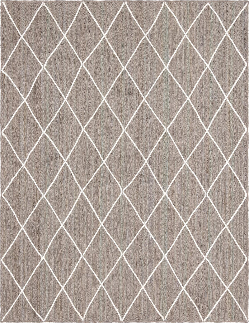 Woven Seaside Jute Collection Area Rug - Harbor Cove Rectangle Gray Main