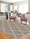 Woven Seaside Jute Collection Area Rug - Harbor Cove Rectangle Gray  lifestyle 16