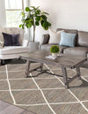 Woven Seaside Jute Collection Area Rug - Harbor Cove Rectangle Gray  lifestyle 21