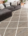 Woven Seaside Jute Collection Area Rug - Harbor Cove Rectangle Gray  lifestyle 26