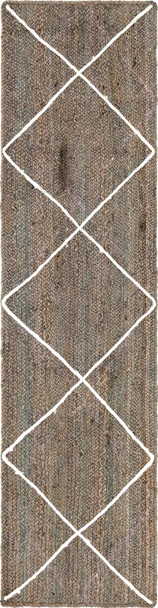 Woven Seaside Jute Collection Area Rug - Harbor Cove Runner Gray  lifestyle 131