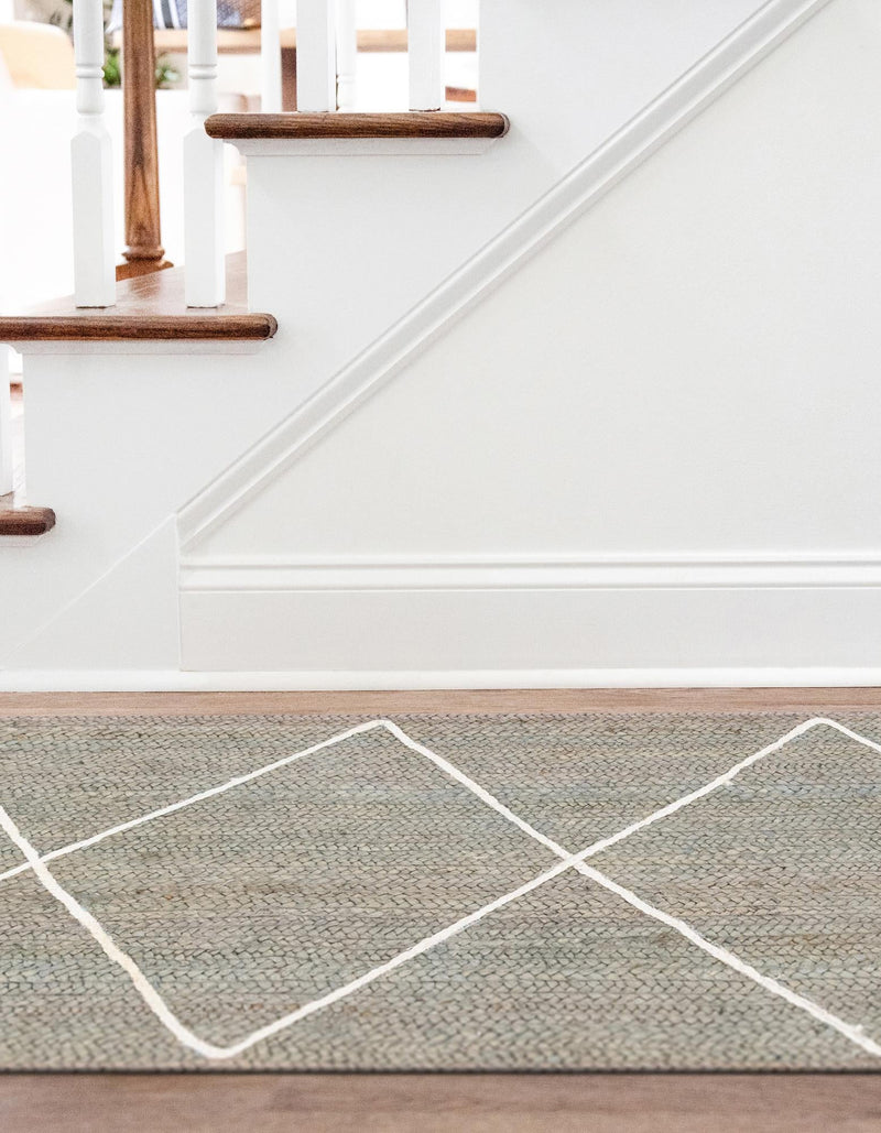 Woven Seaside Jute Collection Area Rug - Harbor Cove Runner Gray  lifestyle 123
