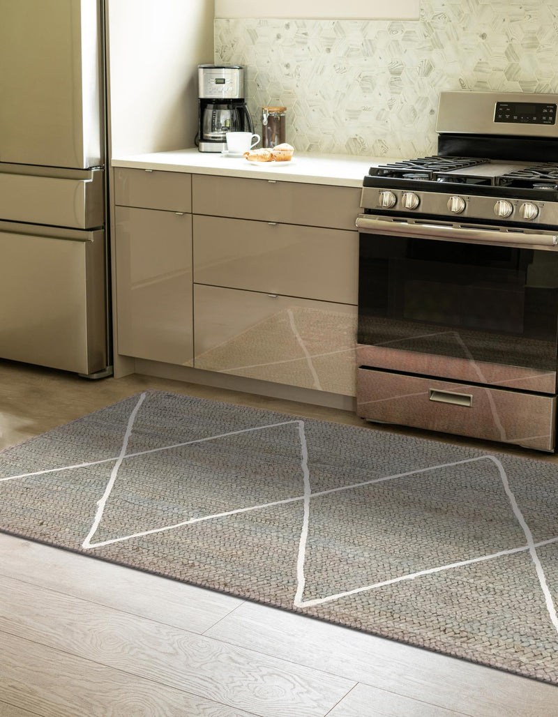 Woven Seaside Jute Collection Area Rug - Harbor Cove Runner Gray  lifestyle 151