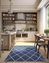 Woven Seaside Jute Collection Area Rug - Harbor Cove Rectangle Navy Blue  lifestyle 29