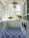 Woven Seaside Jute Collection Area Rug - Harbor Cove Rectangle Navy Blue  lifestyle 34