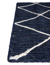 Woven Seaside Jute Collection Area Rug - Harbor Cove Rectangle Navy Blue  lifestyle 65