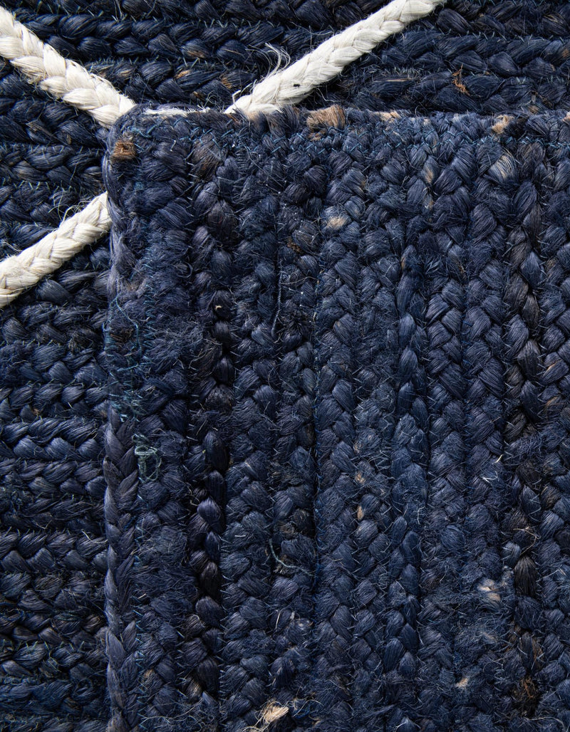 Woven Seaside Jute Collection Area Rug - Harbor Cove Rectangle Navy Blue  lifestyle 73