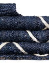 Woven Seaside Jute Collection Area Rug - Harbor Cove Rectangle Navy Blue  lifestyle 93