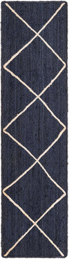 Woven Seaside Jute Collection Area Rug - Harbor Cove Runner Navy Blue  lifestyle 133