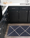 Woven Seaside Jute Collection Area Rug - Harbor Cove Runner Navy Blue  lifestyle 130