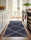 Woven Seaside Jute Collection Area Rug - Harbor Cove Runner Navy Blue  lifestyle 136
