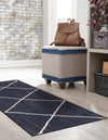 Woven Seaside Jute Collection Area Rug - Harbor Cove Runner Navy Blue  lifestyle 141