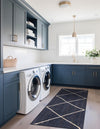 Woven Seaside Jute Collection Area Rug - Harbor Cove Runner Navy Blue  lifestyle 146