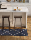 Woven Seaside Jute Collection Area Rug - Harbor Cove Runner Navy Blue  lifestyle 164