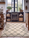 Woven Seaside Jute Collection Area Rug - Harbor Cove Rectangle Ivory and Black  lifestyle 28