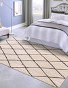 Woven Seaside Jute Collection Area Rug - Harbor Cove Rectangle Ivory and Black  lifestyle 33