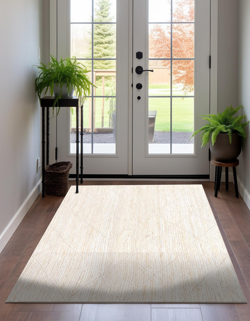 Woven Seaside Jute Collection Area Rug - Harbor Cove Rectangle Ivory  lifestyle 37