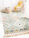 Sedona Sands Collection Area Rug - Canyon Rectangle Light Aqua  lifestyle 11