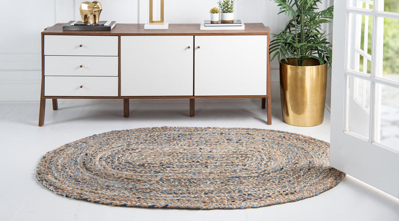 Woven Tapestry Lane Collection Area Rug - Sahara Oval Natural  lifestyle 28