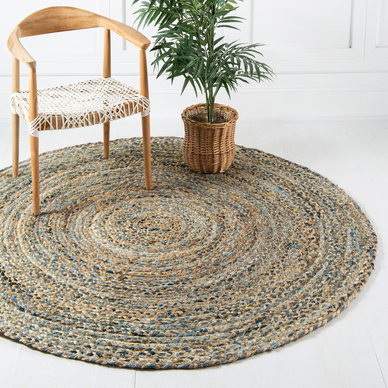 Woven Tapestry Lane Collection Area Rug - Sahara Round Natural  lifestyle 21