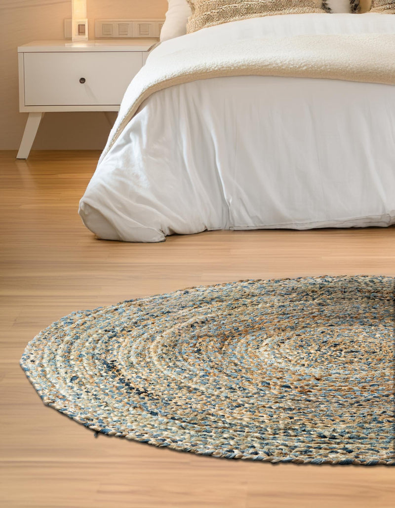 Woven Tapestry Lane Collection Area Rug - Sahara Round Natural  lifestyle 31