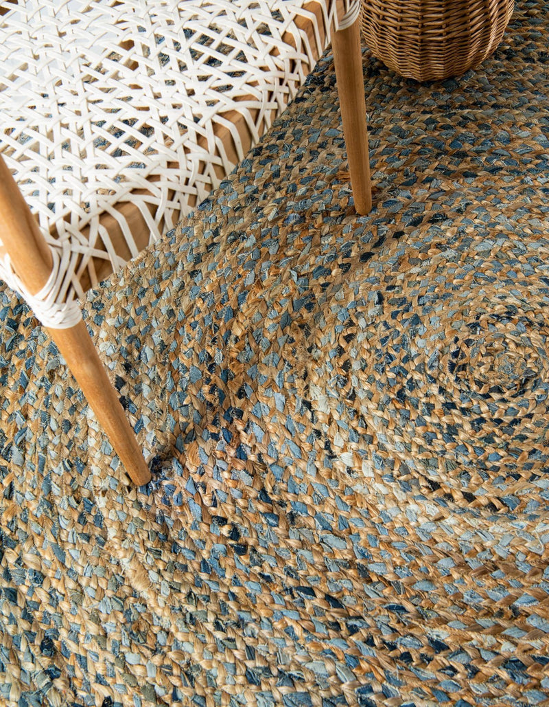 Woven Udaipur Collection Area Rug - Sahara Round Natural  lifestyle 40